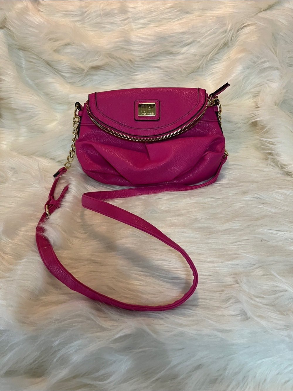 Juicy Couture Hot Pink Crossbody with Gold Hardware